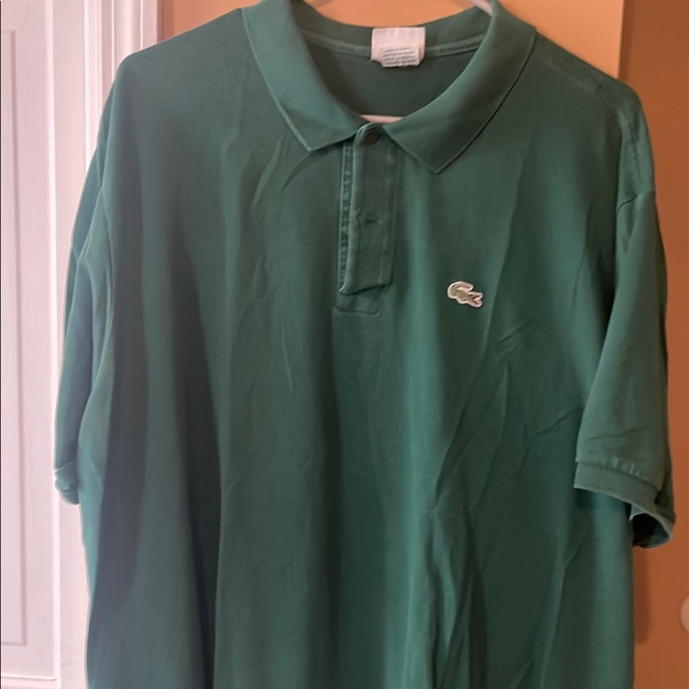 Lacoste Green Polo Shirt Classic Short-Sleeve Design
